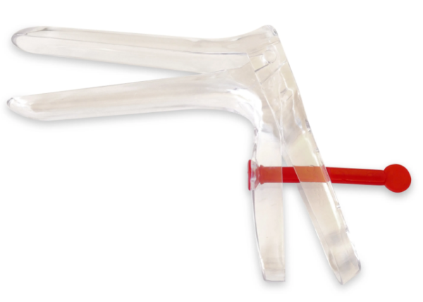 Cusco Spekulum Gyneas Gr.M 26x116mm steril transparent Schraube rot P.à 100