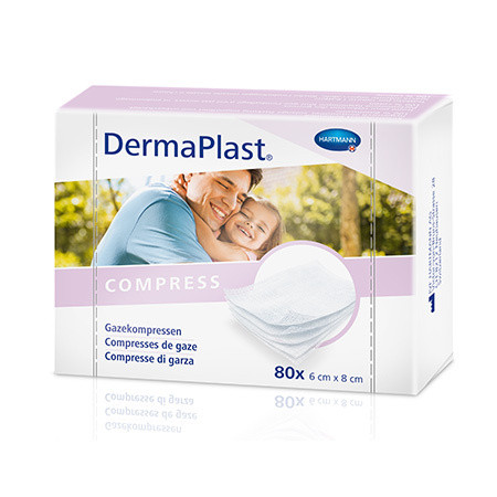 DermaPlast Compress Gazekompressen 6x8cm P.à 80