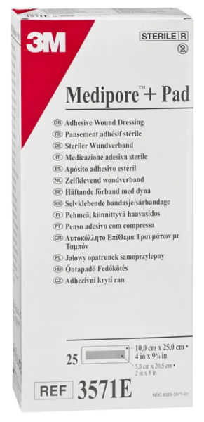 Medipore plus Pad 10x25cm steriler Wundverband P.à 25