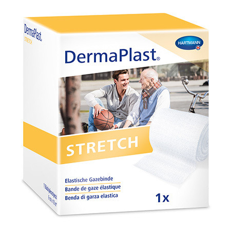 DermaPlast Stretch Bande de gaze 10cmx4m blanc p.à 20