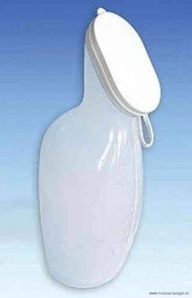 Urinflasche 1000 ml,natur aus Polyäthylen, graduiert mit Deckel für Frauen Inhalt 1000ml
