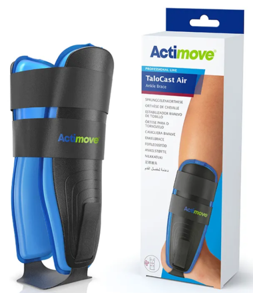 Actimove TaloCast Air Sprunggelenkorthese Standard ab 165cm Körpergrösse schwarz/blau beidseitig tragbar