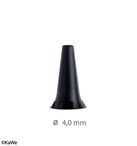 Ohrtrichter Mehrweg Ø 4,0mm schwarz zu KaWe Eurolight/Combilight F.O./Piccolight P.à 10