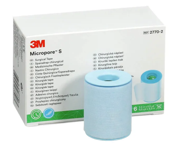 Micropore S Pansement en silicone 5cmx5m sans dérouleur bleu clair p.à 6