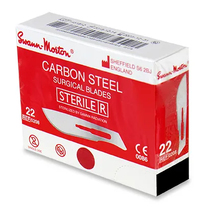 Lames de scalpel Swann-Morton fig.22 stériles p.à 100