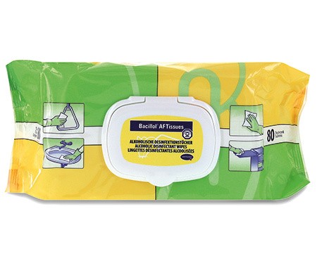 Bacillol AF Tissues Lingettes pr la désinfection alcoolique rapide des surfaces Flowpack à 80 pces (Prix Taxe-COV incl.)