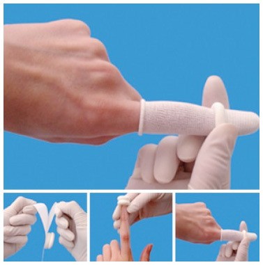 Adaptic Pansement non-adhérent pour doigt Ø 2,4cm Doigtier medium p.à 10 pces