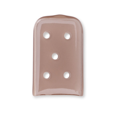 Instrumentenschutzkappen flach gelocht 25,4x15,9mm PVC braun P.à 100