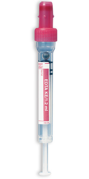 S-Monovettes rouge EDTA-K3 / Hématologie 1,2ml tube stérile avec étiquette p.à 50