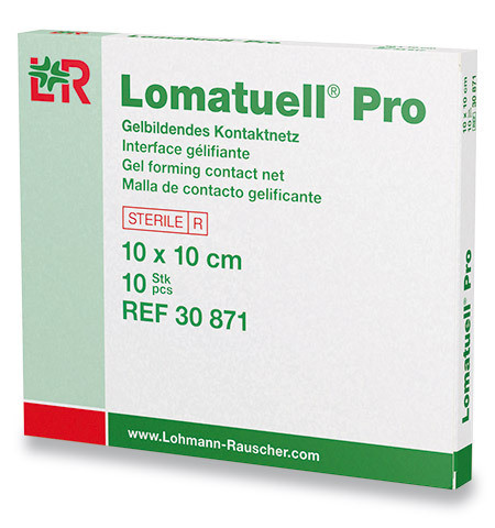 Lomatuell Pro Gelbildendes Kontaktnetz steril 5x5cm P.à 10 Stk.