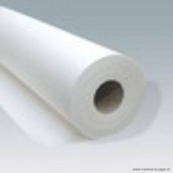 Papier-lit crêpe Fripa-med classic-line 55cmx50m 1 couche 100% cellulose blanc p.à 9 rlx (blanchie sans chlore)