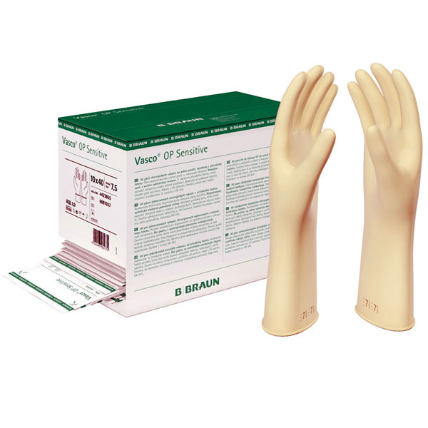 Vasco Latex sensitive OP-Handschuhe, steril, puderfrei, Grösse 6,5, Pack à 40 Paar