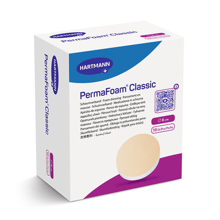 PermaFoam Classic Schaumverband 6cm rund nicht haftend steril P.à 10