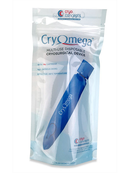 CryOmega II Appareil de cryochirurgie jetable multi usage, contient 16g de N2O azote liquide pour > 300 secondes de traitement