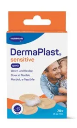 DermaPlast Sensitive Spot pansement rapide rond ø 22mm beige p.à 20