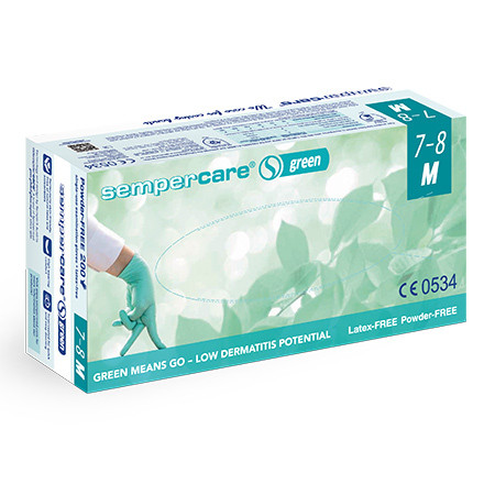 Sempercare green Gants en nitrile Gr.M non poudré non stérile vert p.à 200