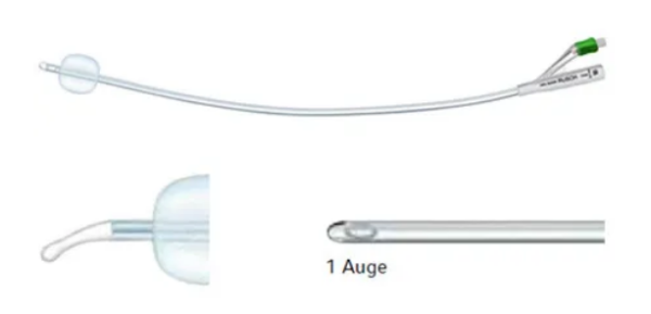 Rüsch-Brillant Sonde à ballonnet Foley à 2-voies CH.14 10ml env. 41cm en silicone, Tiemann, p.à 5