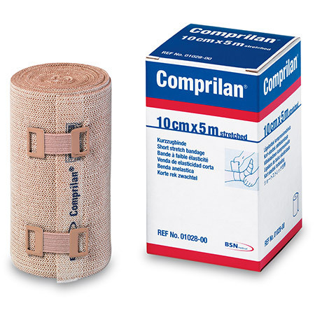 Comprilan Kompressionsbinden 10cmx5m kurzzug hautfarbig P.à 1