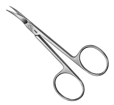 Nagelhautschere gebogen, fein, 9cm Nagelhautschere geb.fein 9cm