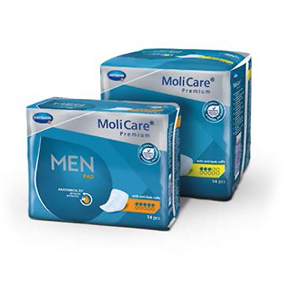 MoliCare Premium Men Pad 4 Inkontinenz Einlagen Farbcode: gelb 546ml P.à 14
