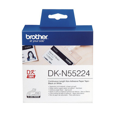 Brother Rouleau de papir sans fin 54mmx30,48m DK-N55224 blanc, non adhésif pour imprimante thermique, p.à 1 rl.