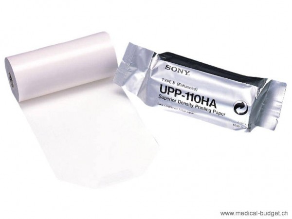 Druckerpapier zu Sony Videoprinter UPP-110HA 110mmx18m per Rl.passend zu Mod.UP 850 860/890/864 (schwarz/weiss)