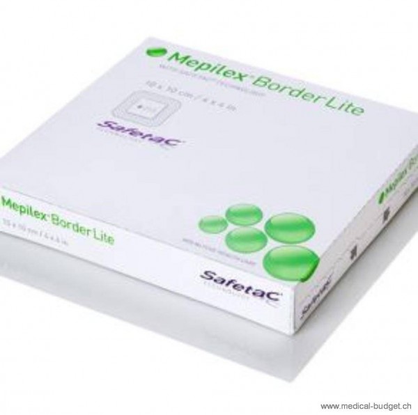 Mepilex Lite Safetac 6x8,5cm Pansement hydro- cellulaire mince en mousse PU stérile p.à 5