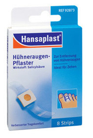 Hansaplast Footcare Pansement pour Cors 1,9cmx6,8cm p.à 8 stripes