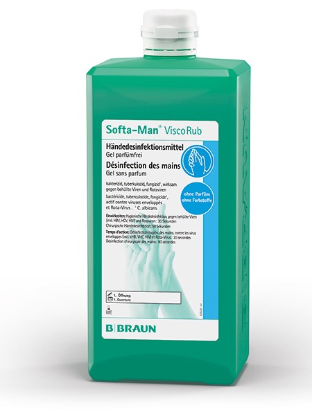 Softaman ViscoRub Gel 1000ml, désinfectant pour les mains