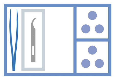 MediSet Fadenentfernungs-Set mit Fadenmesser steril P.à 1