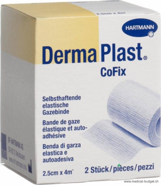 DermaPlast CoFix 4mx2,5cm weiss P.à 2 latexfrei