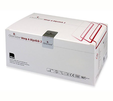 Clearview Strep A Test Dipstick 2 (Rachenabstrich) P.à 25