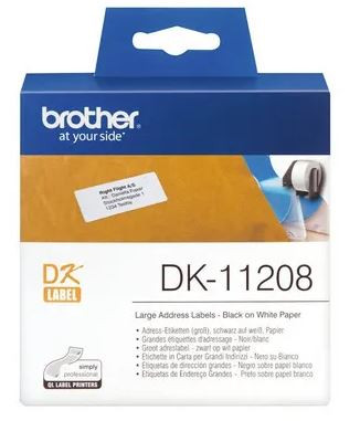 Brother Adress Etiketten 38x90mm DK-11208 weiss für Thermo Etikettendrucker auf Rolle à 400 P.à 1