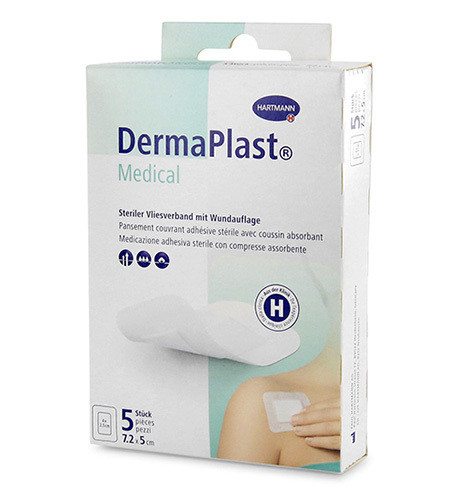 DermaPlast Medical Vliesverband 10x8cm P.à 5