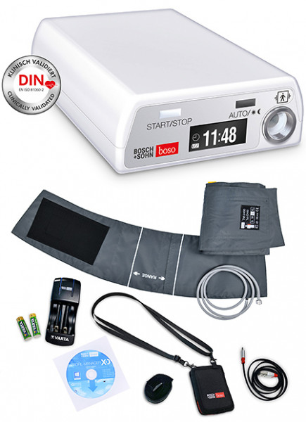 Boso TM-2450 24h-Blutdruckmessgerät inklusiv Software Boso profil-manager XD und Zubehör