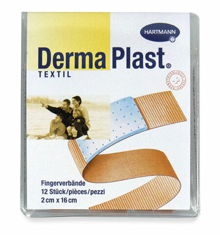 DermaPlast Textil hautfarbig Fingerverband 2x16cm P.à 12