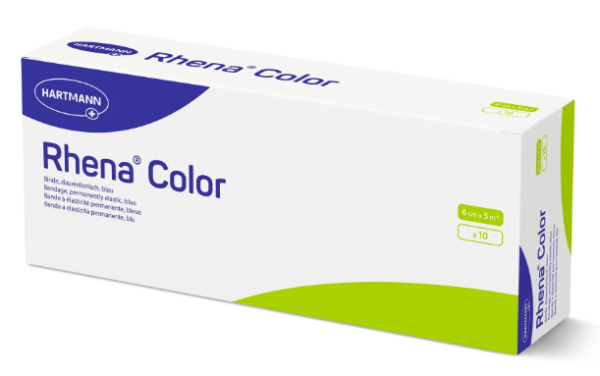 Rhena Color Mittelzugbinde blau 6cmx5m offen P.à 10