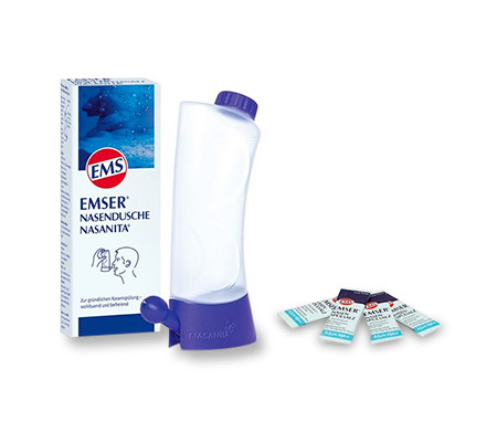 Emser Douche nasale et 4 sachets de sel pour rinçage incl.