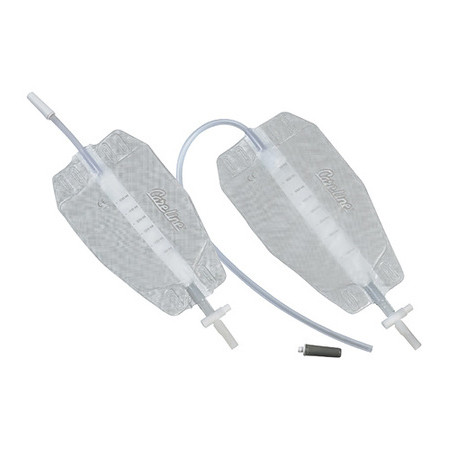 Poche jambe Careflow 750ml non stérile Tube 10cm avec valve anti-retour et valve croisée p.à 10