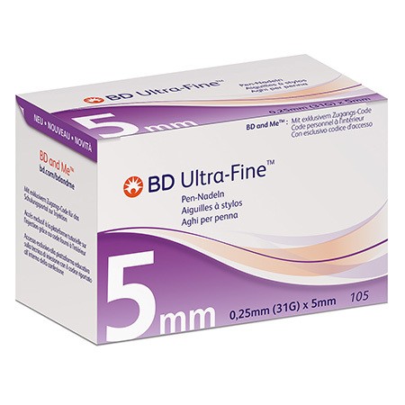 BD ULTRA-Fine Pen-Nadel 31G 0.25x5mm P.à 105
