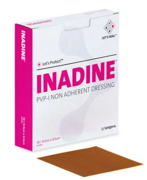 Inadine Wundauflage PVP-I steril 9.5x9.5cm P.à 10