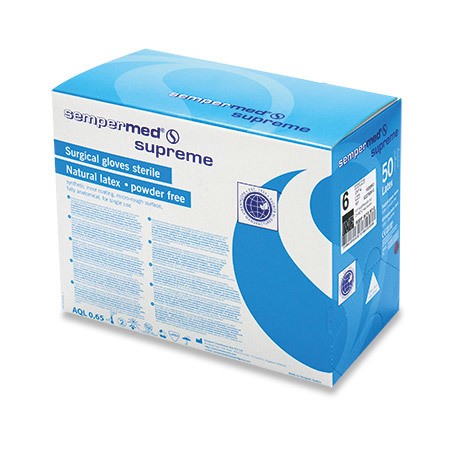 Sempermed Supreme Gants-OP en latex Gr.6 non poudré, coating intérieur, stérile, 50 paires