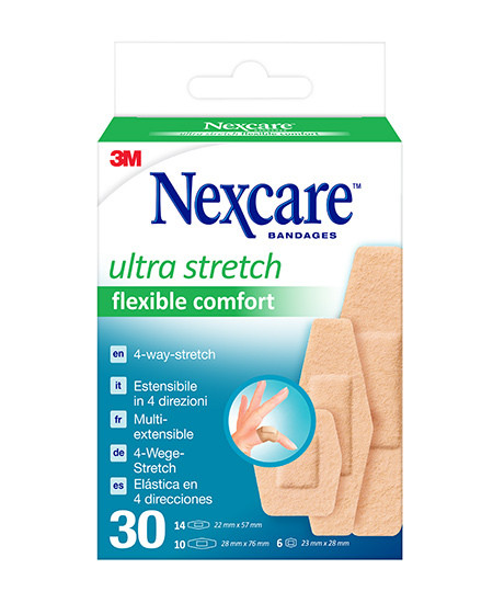 Nexcare Ultra Stretch Flexible Comfort Pflaster assortiert hellbraun P.à 30