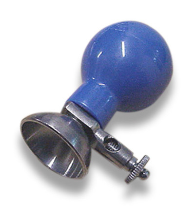 Electrode ECG précordiale en métal à ventouse avec poire bleu pour fiches banane 3mm et 4mm