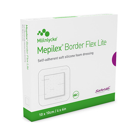 Mepilex Border Flex Lite Wundverband 10x10cm Wundkissen 6,5x6,5cm steril einzeln verpackt P.à 5