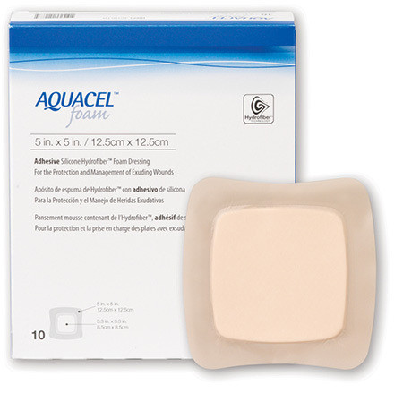 AquacelFoam pansement en mousse 12.5x12.5cm coussinet 8.5x8.5cm adhésif p.à 10