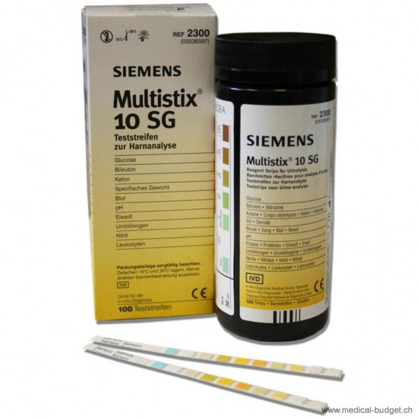 Siemens ultistix 10 SG Bandelettes urinaires, paquet de 100