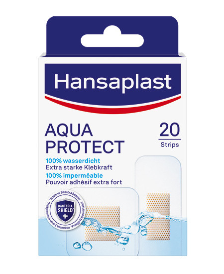 Hansaplast Aqua Protect Wundpflaster assortiert 12x 25x65mm und 8x 39x39mm