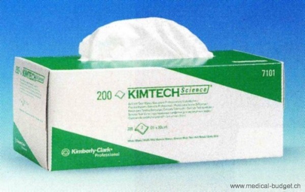 Kimtech Science serviettes pour laboratoire, blanc, antipeluche, 2-couches, interfold, p. à 200