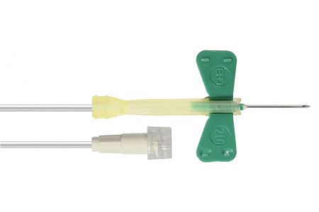 BD Safety-Lok BCS 0,8x19mm vert 21G tuyau 30cm p.à 50 pces, set de ponction vein. de sécurité